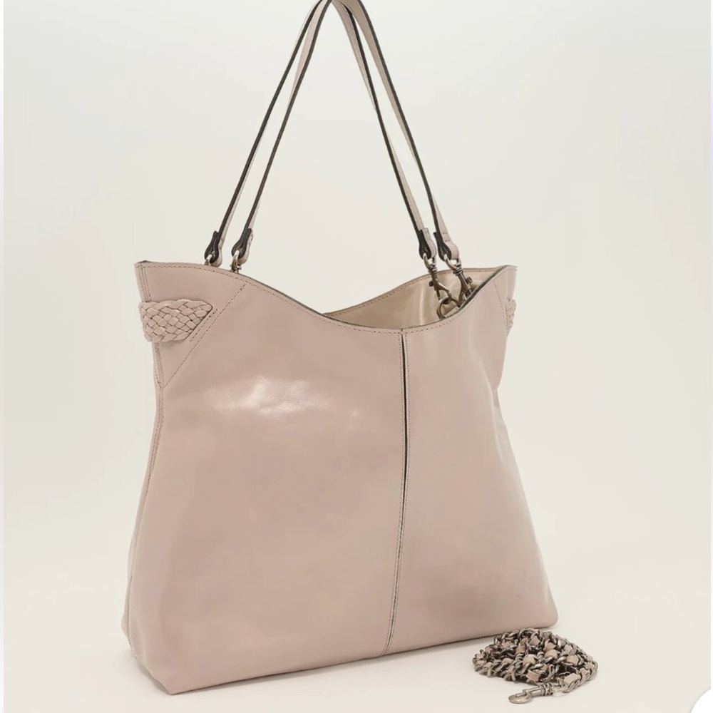Patricia Nash Brynne Leather Hobo in Stone